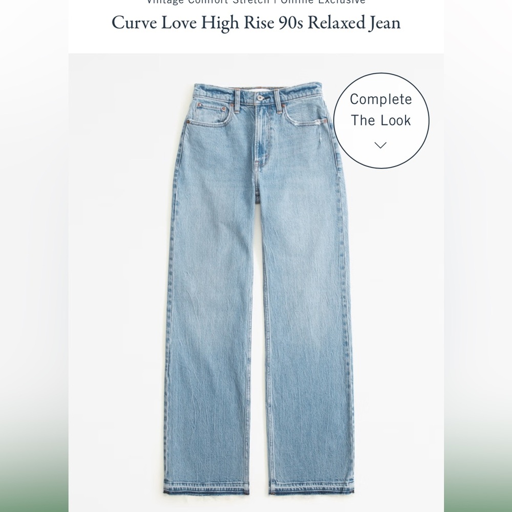 Abercombie Curve Love High Rise 90’s Relaxed Jean